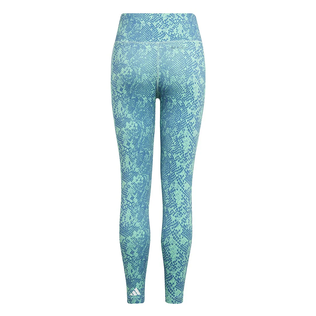 adidas - Girls' (Junior) AEROREADY Animal Print Optime 7/8 High Rise Tights (IC0354) - Image 2
