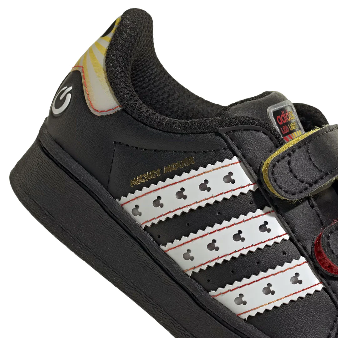 adidas - Kids' (Infant) adidas x Disney Mickey Mouse Superstar LED Lights Comfort Closure Shoes (JQ2806) - Image 7