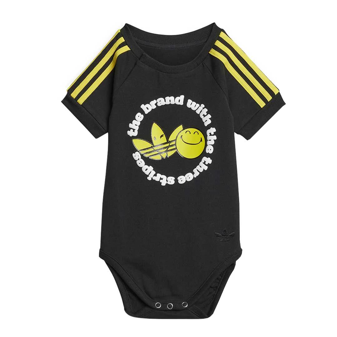 adidas - Kids' (Toddler) adidas Originals x Smiley 3-Stripes Bodysuit (JD2886)
