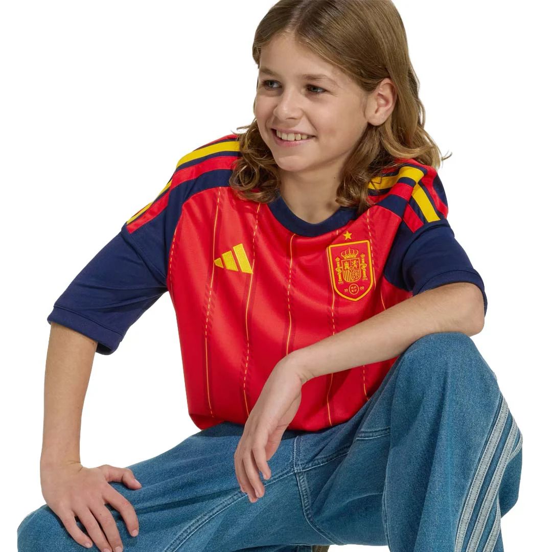 adidas - Kids' (Youth) Spain 26 Home Jersey (JZ5757) - Image 4