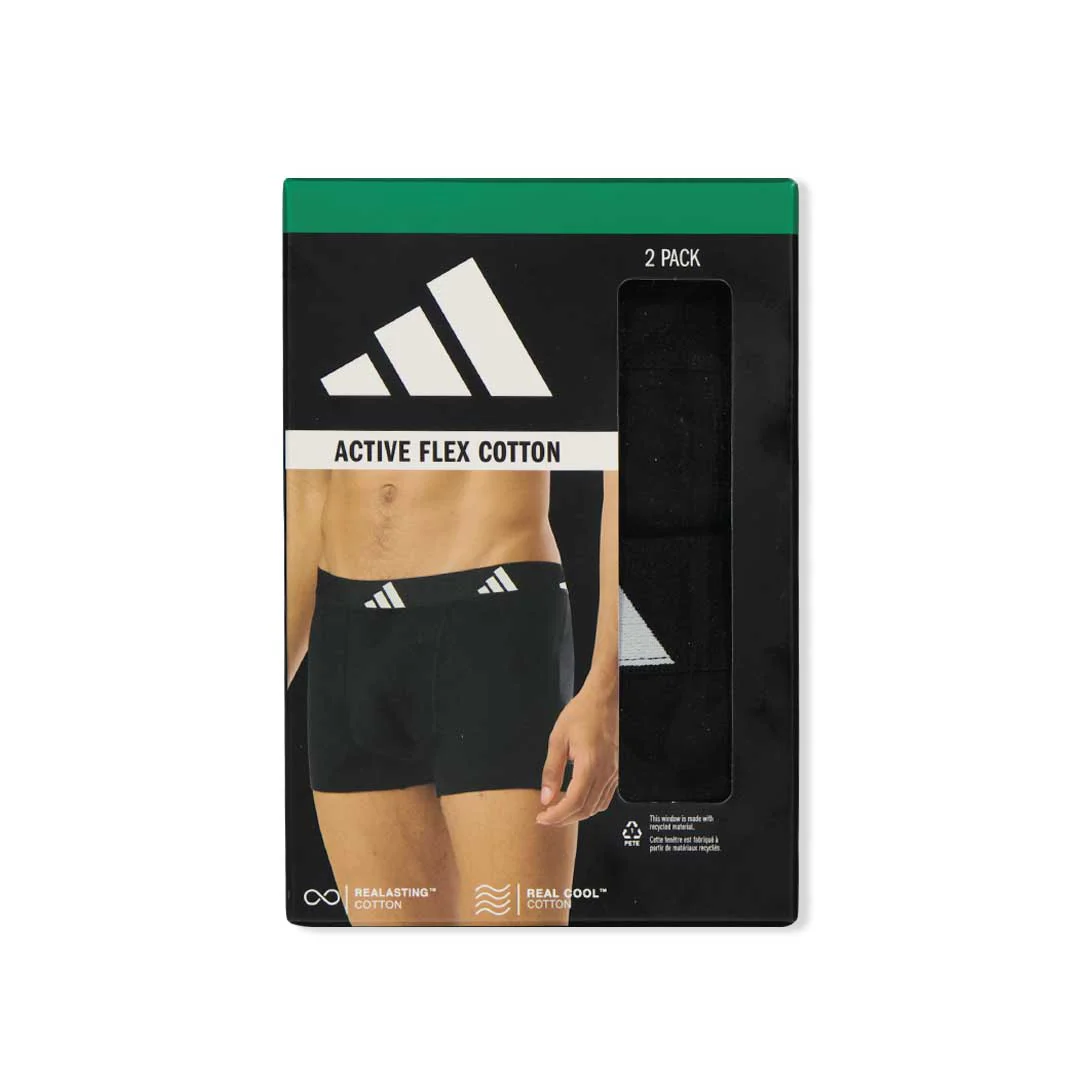 adidas - Men's Active Flex 2 Pack Cotton Trunks (JK7012) - Image 2