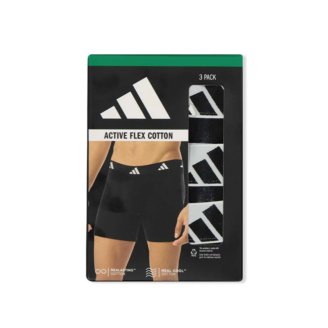 adidas - Men's Active Flex 3 Pack Cotton Boxer Brief (JK3962) - Image 2