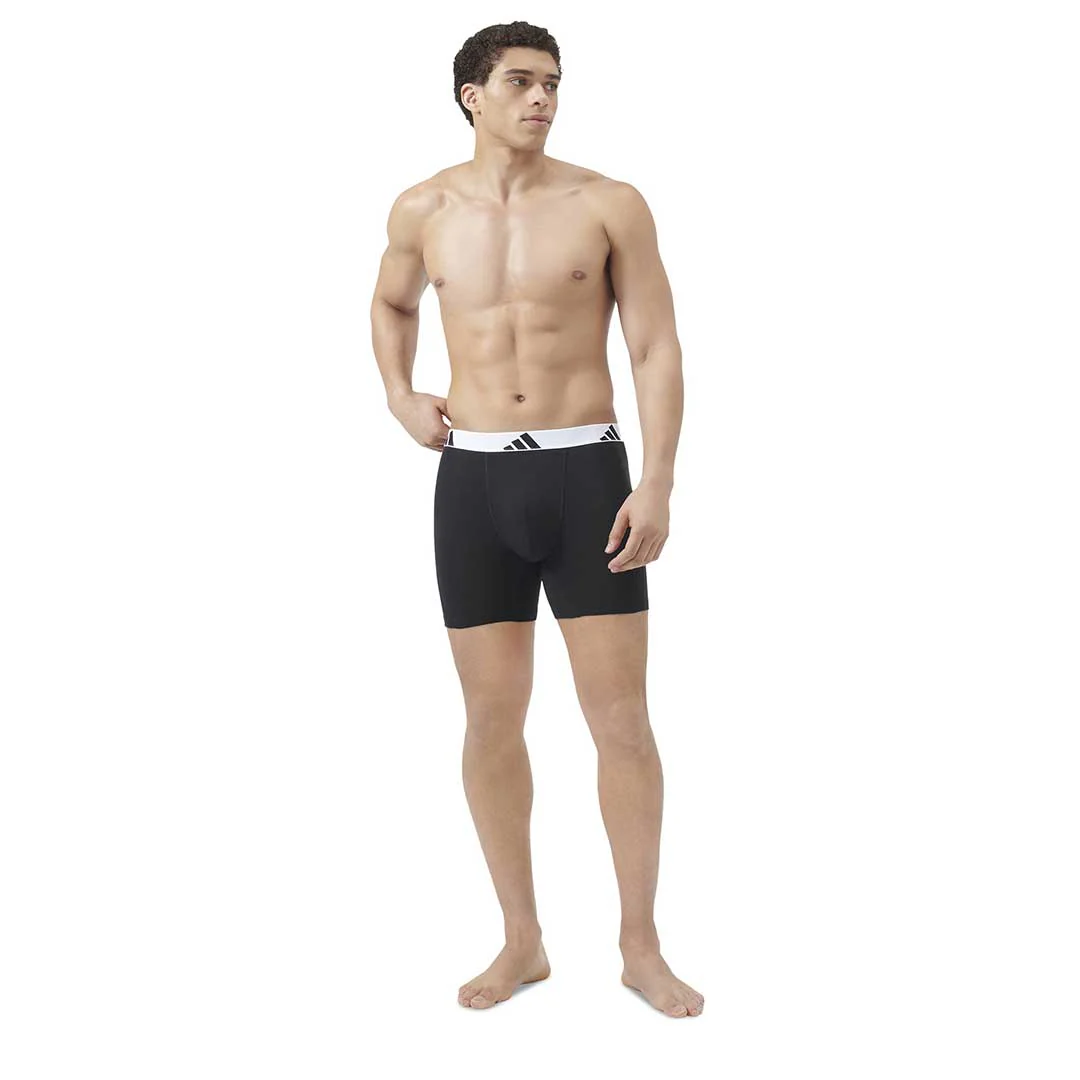 adidas - Men's Active Flex 3 Pack Cotton Boxer Brief (JK3962) - Image 3