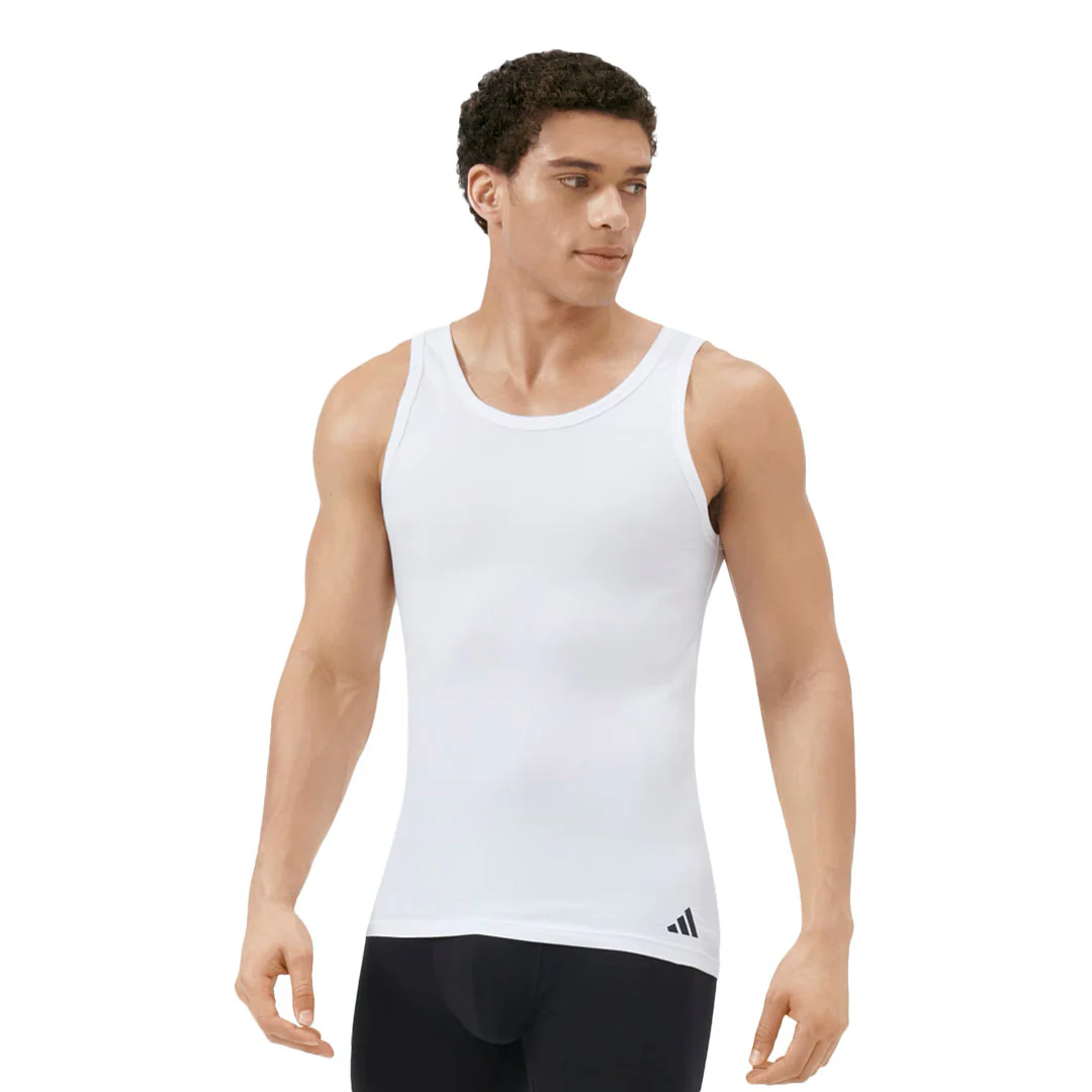 adidas - Men's Active Flex Cotton 2 Pack Tank Top (JK4020) - Image 2