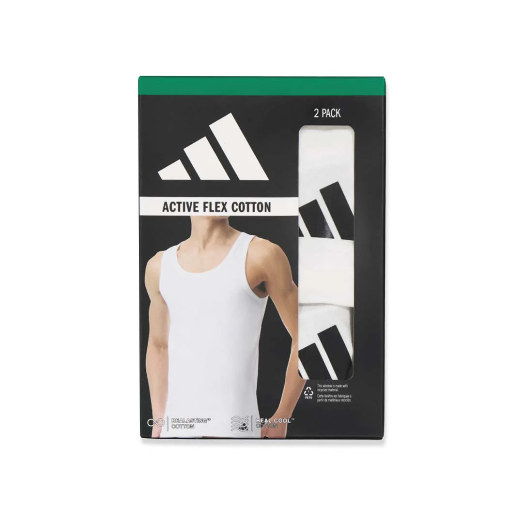 adidas - Men's Active Flex Cotton 2 Pack Tank Top (JK4020) - Image 5
