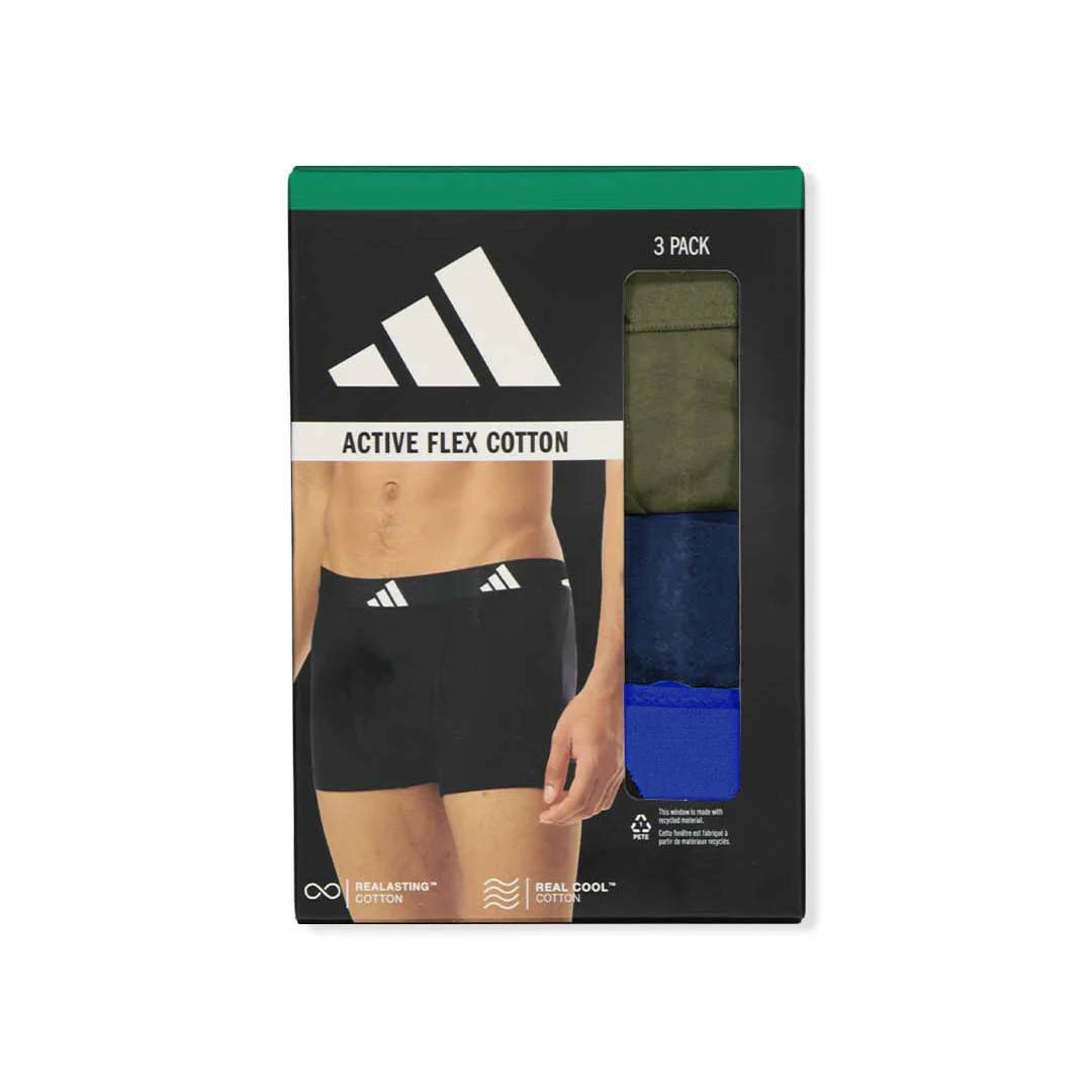 adidas - Men's Active Flex Cotton 3 Pack Boxer Brief (JK3963) - Image 2