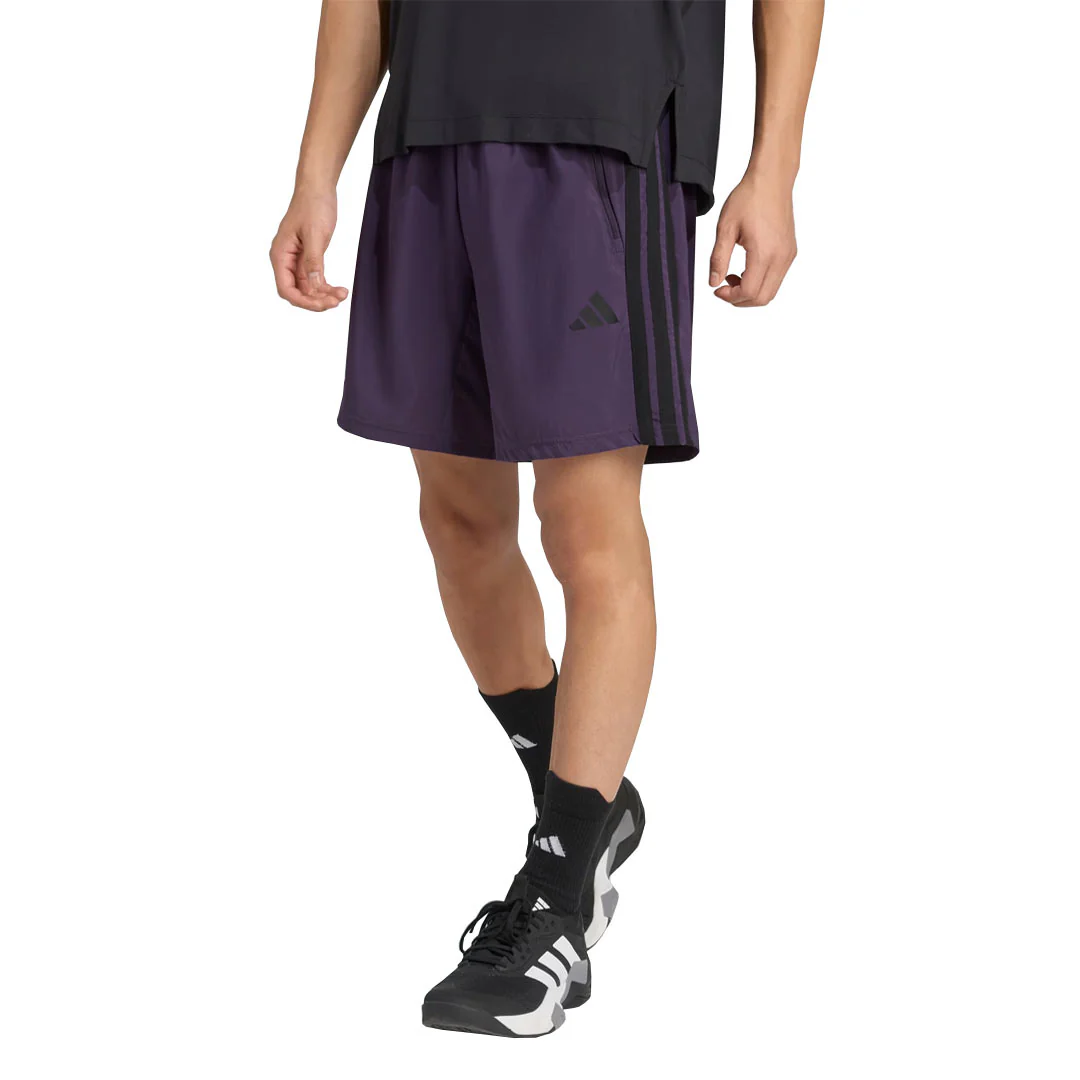 adidas - Men's Essentials Training 3-Stripes Woven 7 Inch Shorts (JX2719) - Image 2
