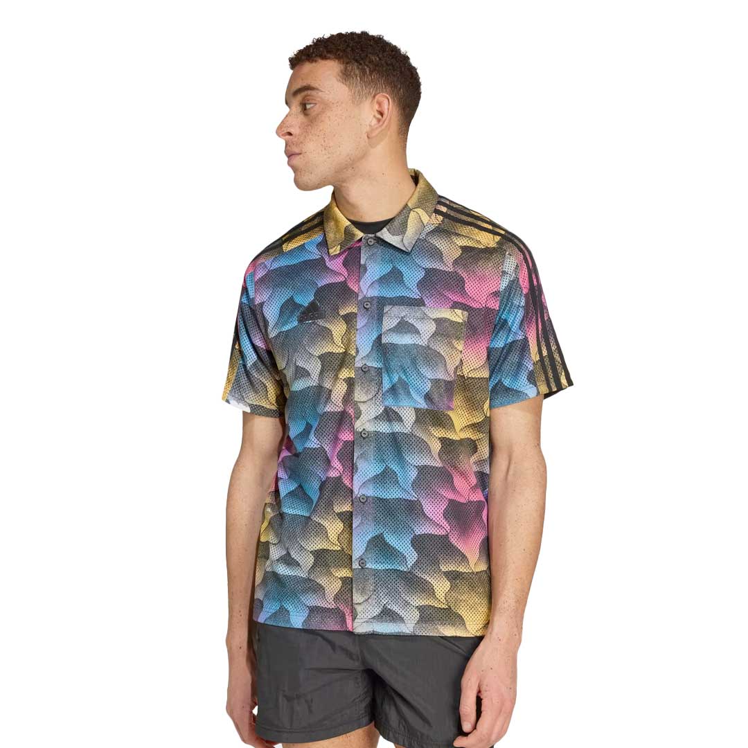 adidas - Men's Tiro Allover Print Mesh Resort Shirt (IP3784) - Image 2