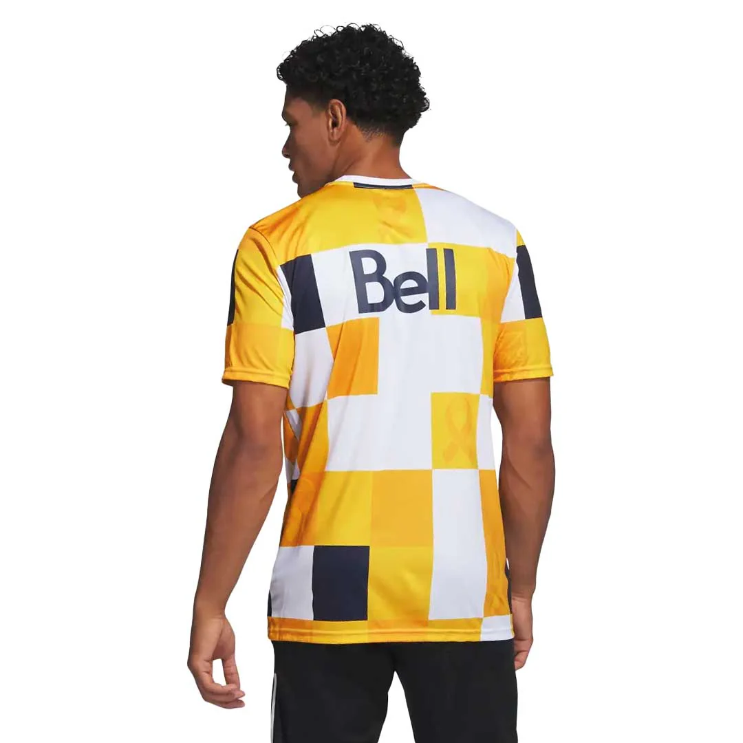 adidas - Men's Vancouver Whitecaps FC Kick Childhood Cancer Pre-Match Jersey (HT7800) - Image 3