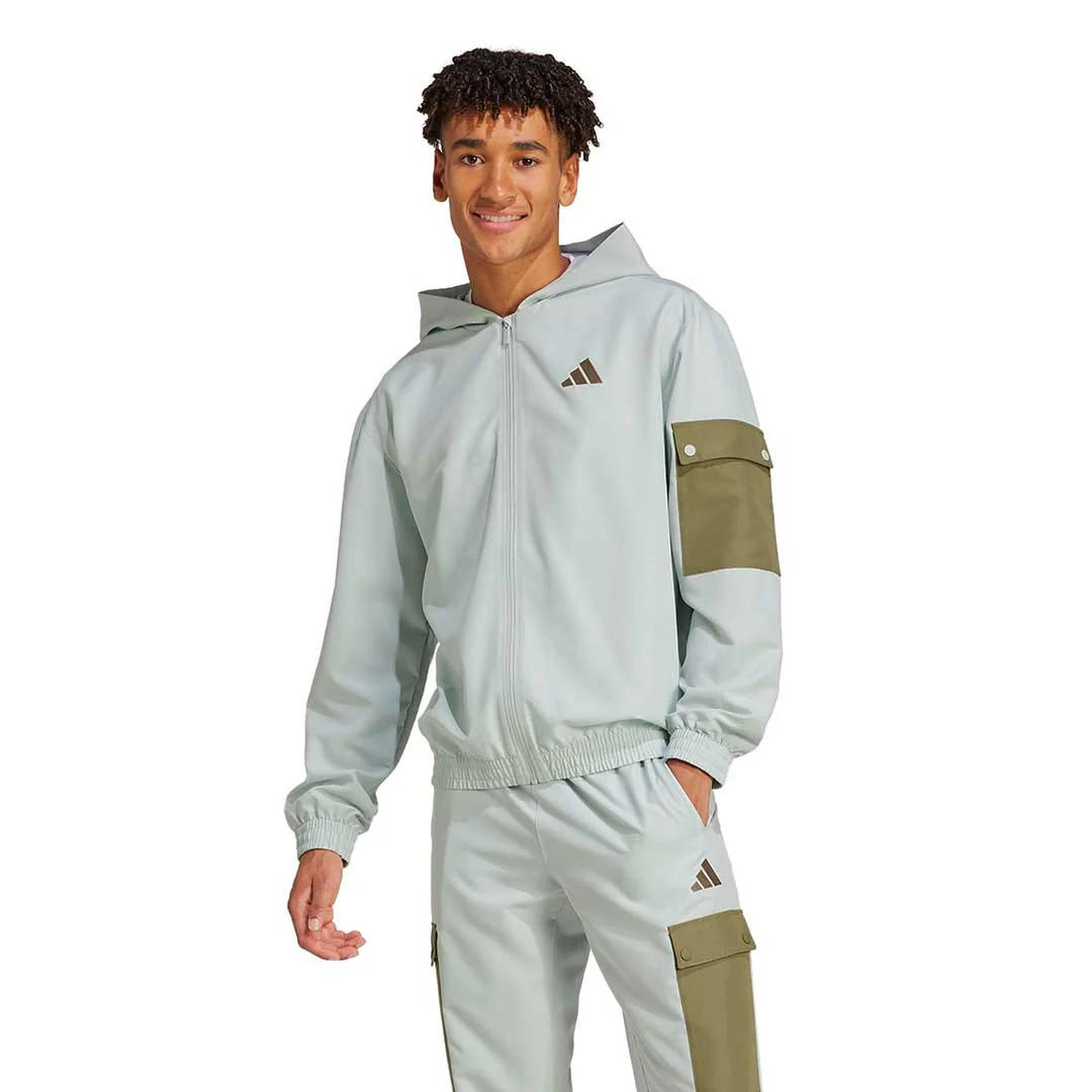 adidas - Men's Woven Cargo Track Jacket (JI8890-JKT) - Image 2