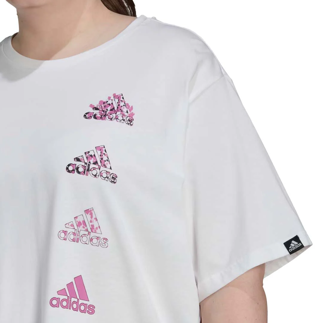 adidas - Women's Aeroready Crop Graphic T-Shirt (Plus Size) (HM1288) - Image 5