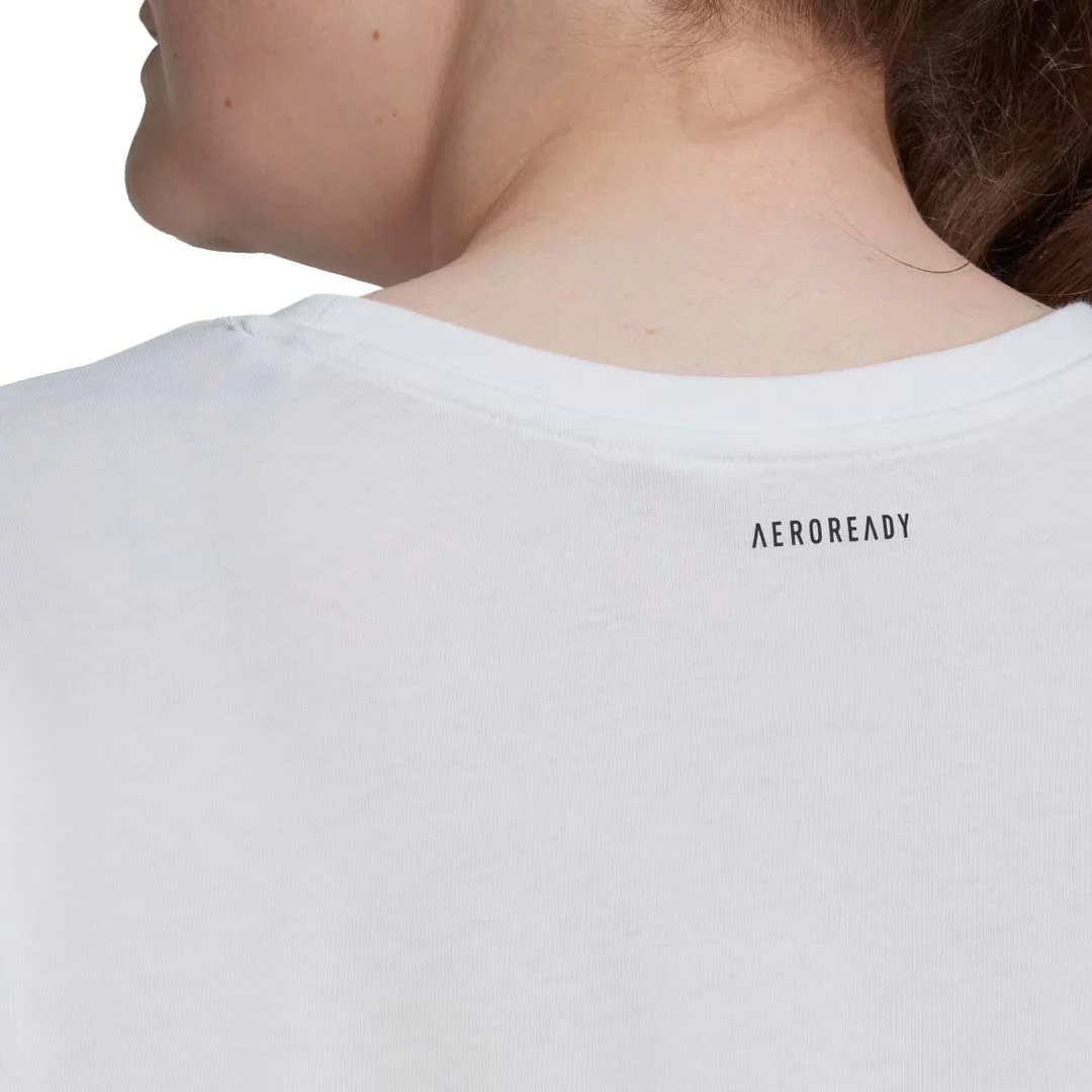 adidas - Women's Aeroready Crop Graphic T-Shirt (Plus Size) (HM1288) - Image 6