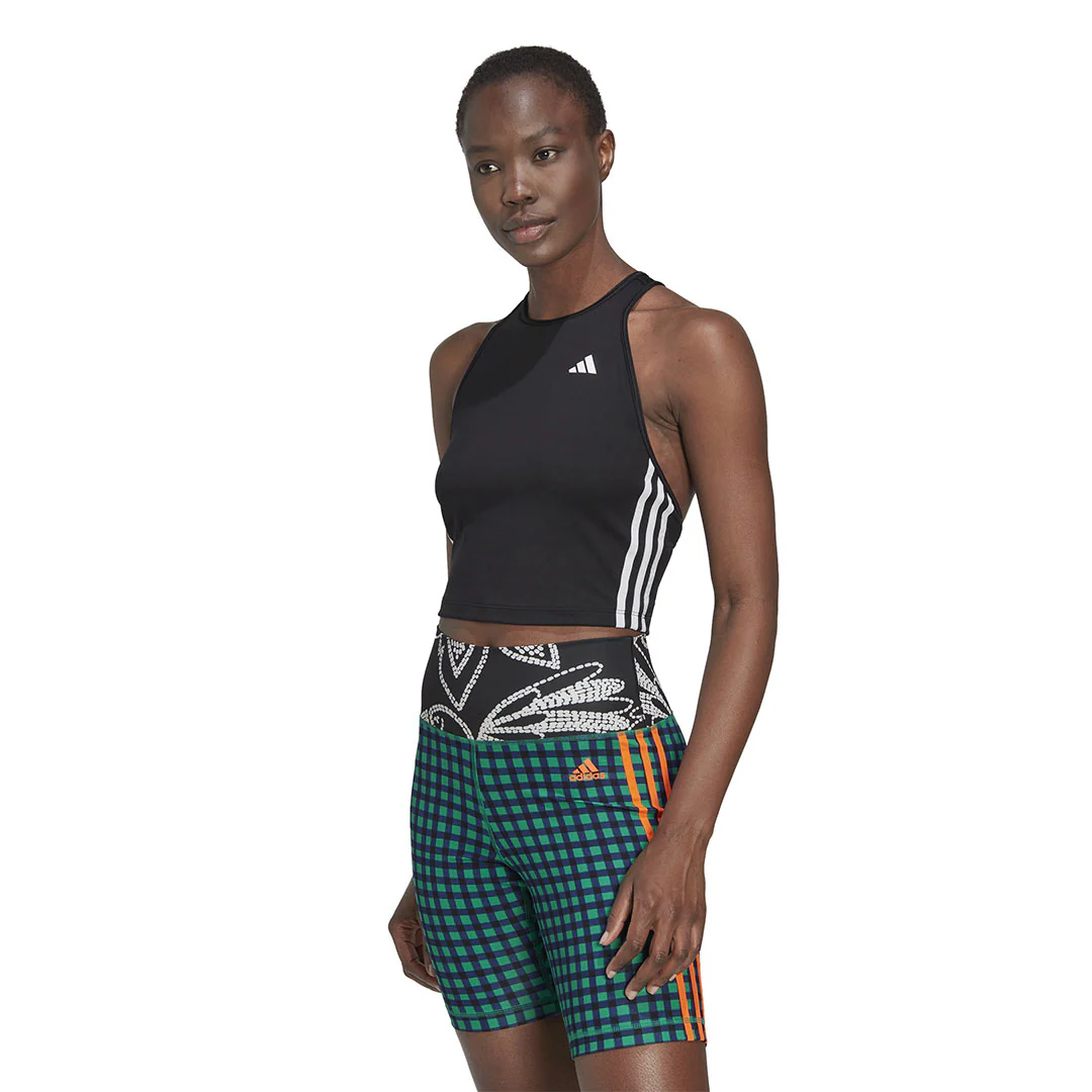 adidas - Women's AEROREADY Made For Training 3-Stripes Crop Tank Top (HN1049) - Image 2