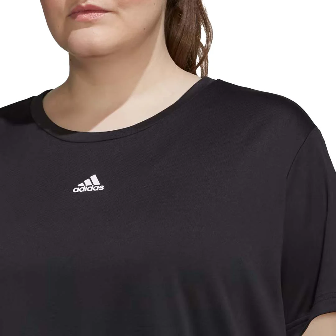 adidas - Women's Aeroready Studio Loose Crop T-Shirt (Plus Size) (HI5984) - Image 5