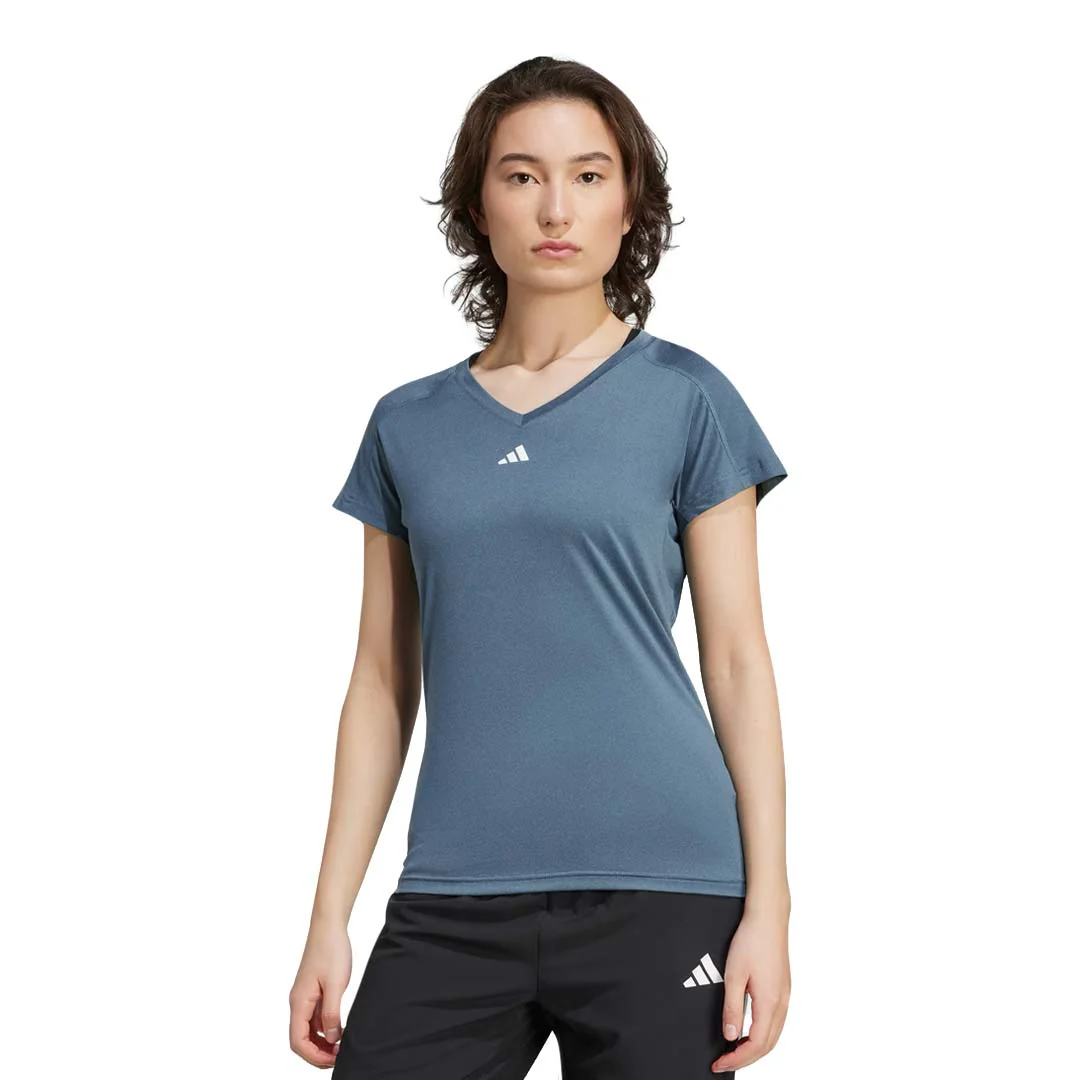 adidas - Women's Aeroready Train Essentials Minimal Branding V-Neck T-Shirt (IS3967) - Image 2