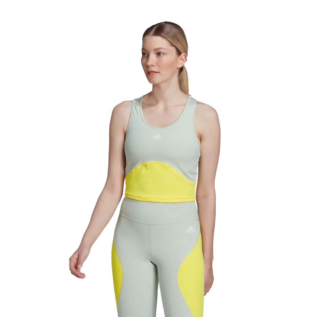 adidas - Women's Aeroready Train HIIT Crop Tank Top (HM3896) - Image 2