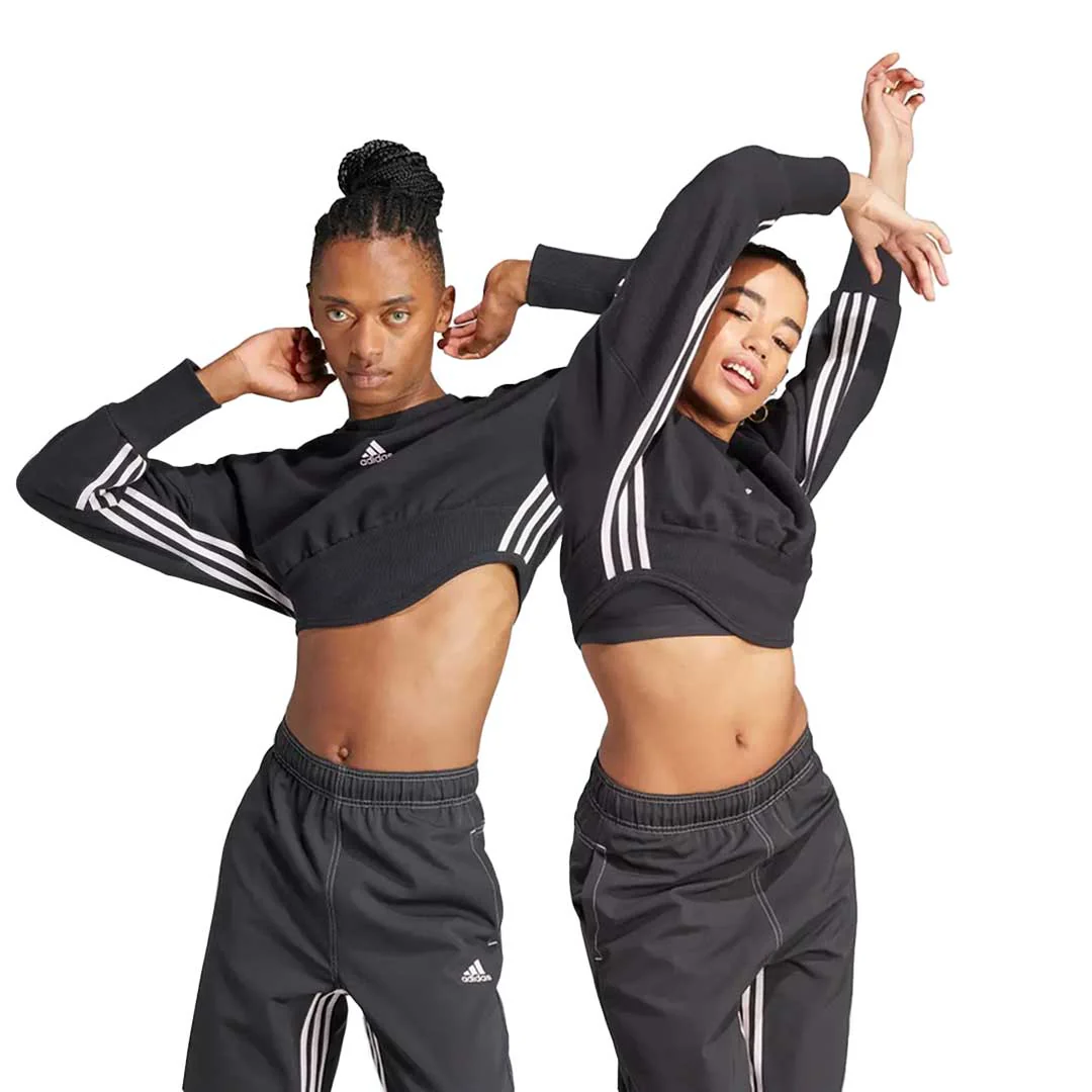 adidas - Women's Dance 3-Stripes Corset-Inspired Sweatshirt (IB4749) - Image 2