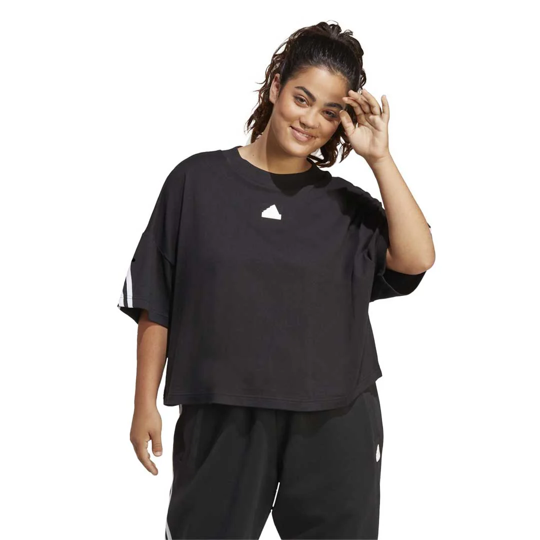 adidas - Women's Future Icons 3-Stripes T-Shirt (Plus Size) (HT4691) - Image 2