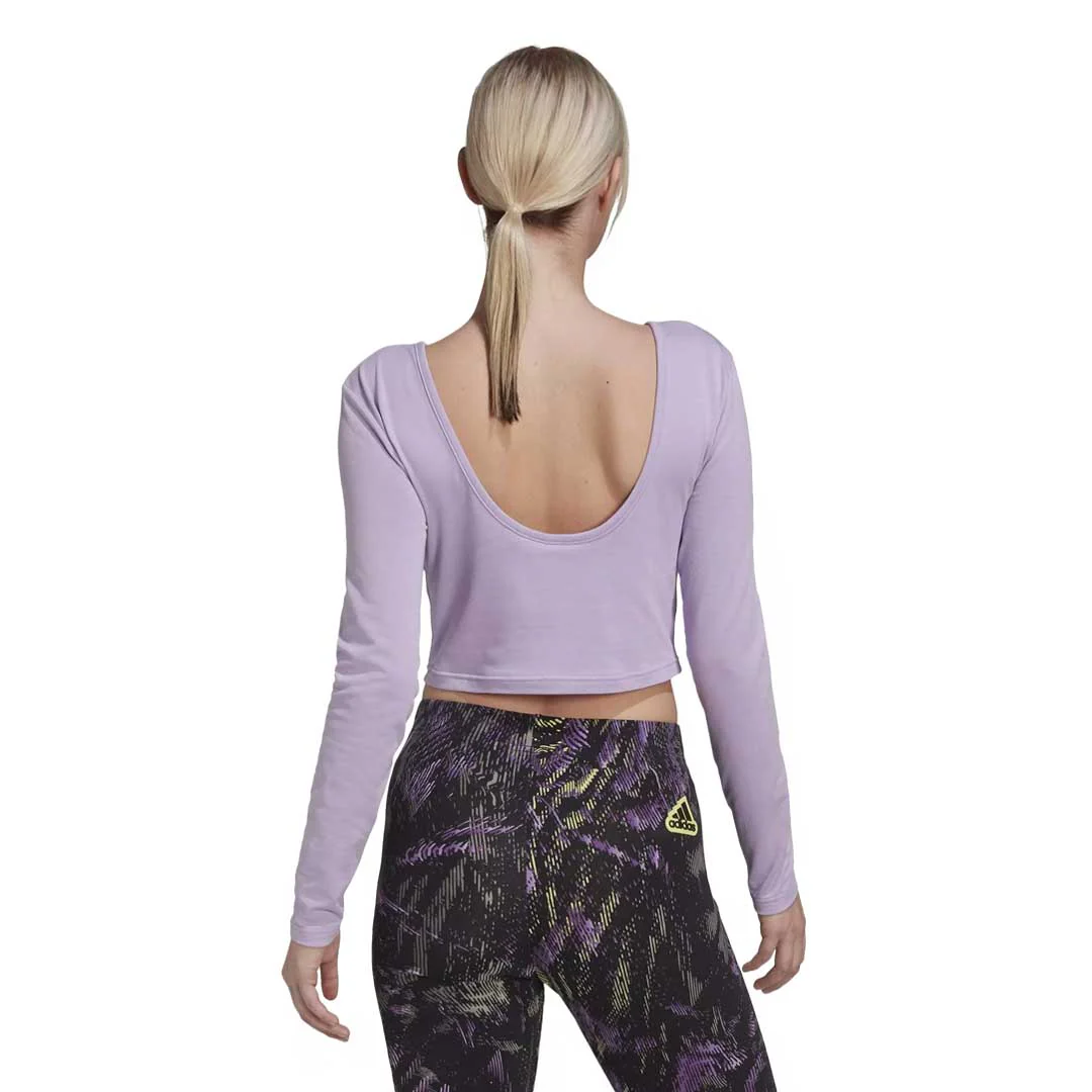 adidas - Women's Hyperpulse Cropped Long Sleeve Top (HU0264) - Image 3