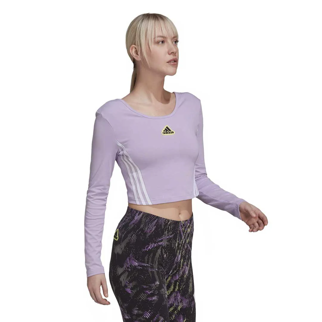 adidas - Women's Hyperpulse Cropped Long Sleeve Top (HU0264) - Image 4