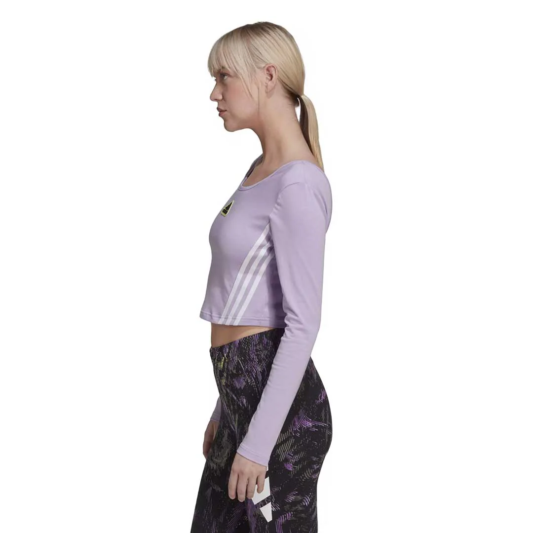 adidas - Women's Hyperpulse Cropped Long Sleeve Top (HU0264) - Image 5