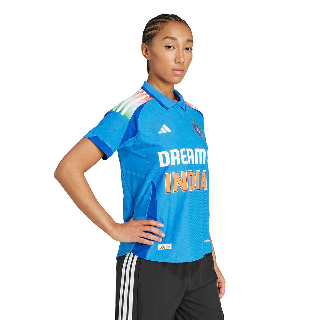 adidas - Women's India Cricket One Day International Jersey (KC3747) - Image 3