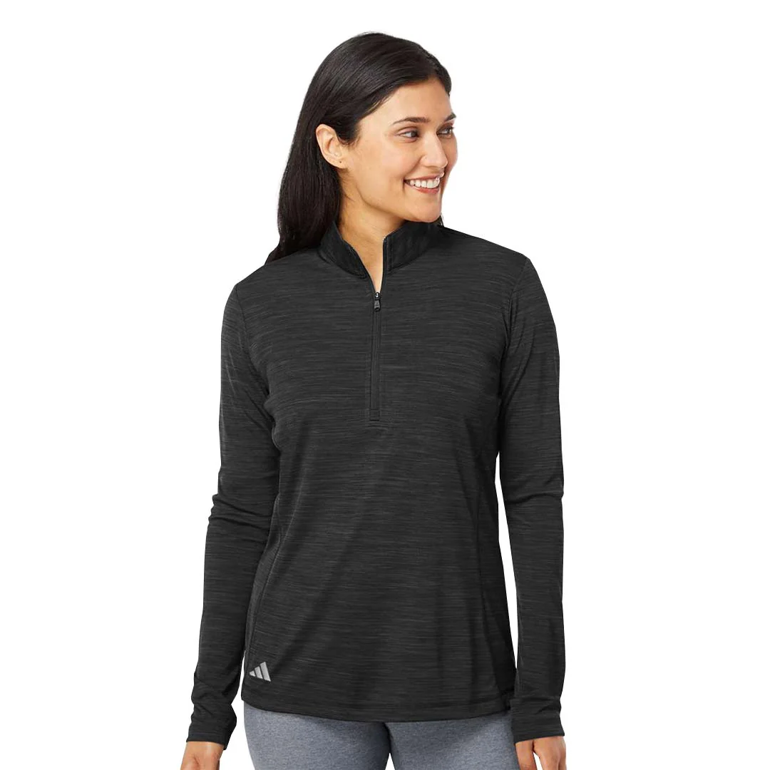 adidas - Women's Lightweight Melange 1/4 Zip Pullover (EJ8285) - Image 2