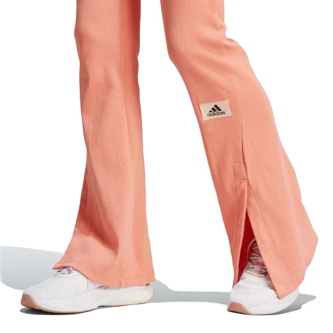 adidas - Women's Lounge Ribbed Flared-Leg Pant (IJ8452) - Image 4