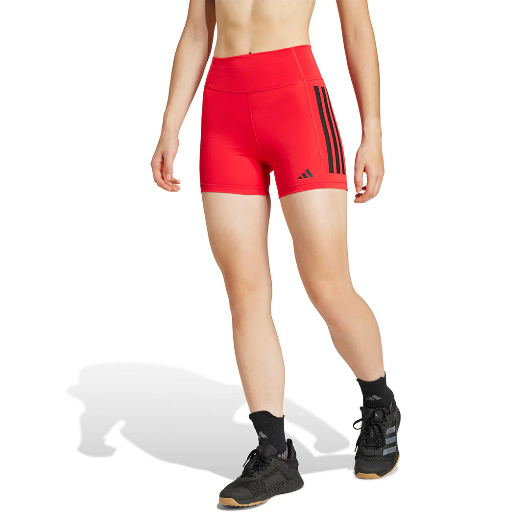 adidas - Women's Optime 3-Stripes 5 Inch Shorts (JN4583-5IN) - Image 2