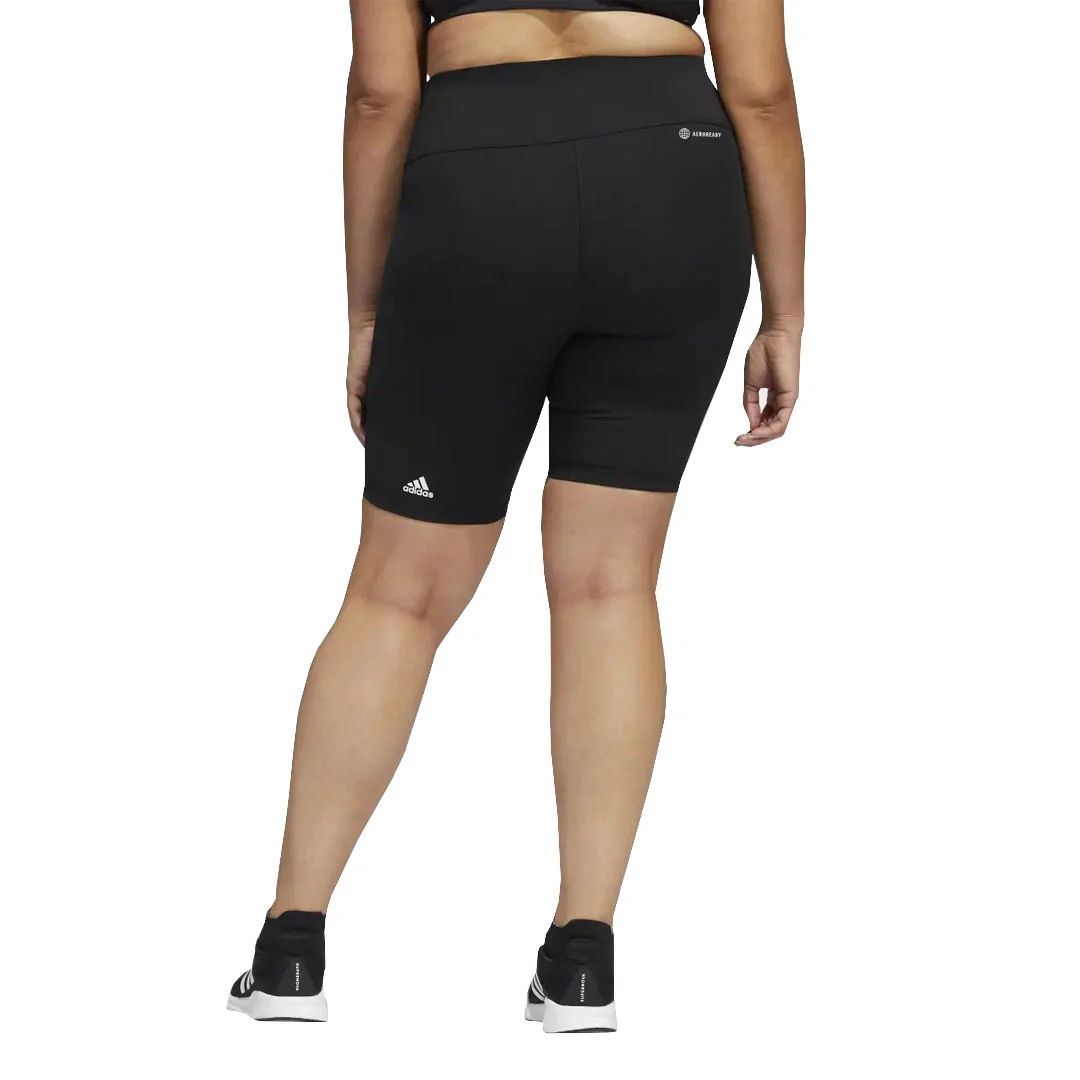 adidas - Women's Optime Training Biker Shorts (Plus Size) (HC2990) - Image 3