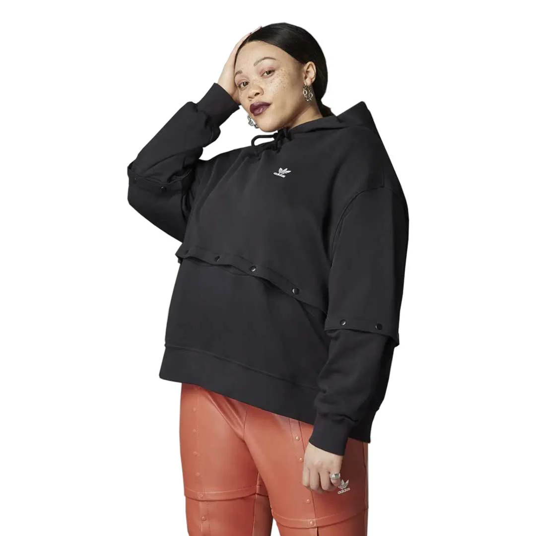 adidas - Women's Original Snap-Button Hoodie (Plus Size) (HF2070) - Image 2