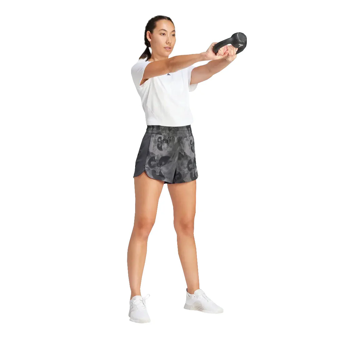 adidas - Women's Pacer Essentials AOP Flower Tie-Die Knit Shorts (IN4303) - Image 4