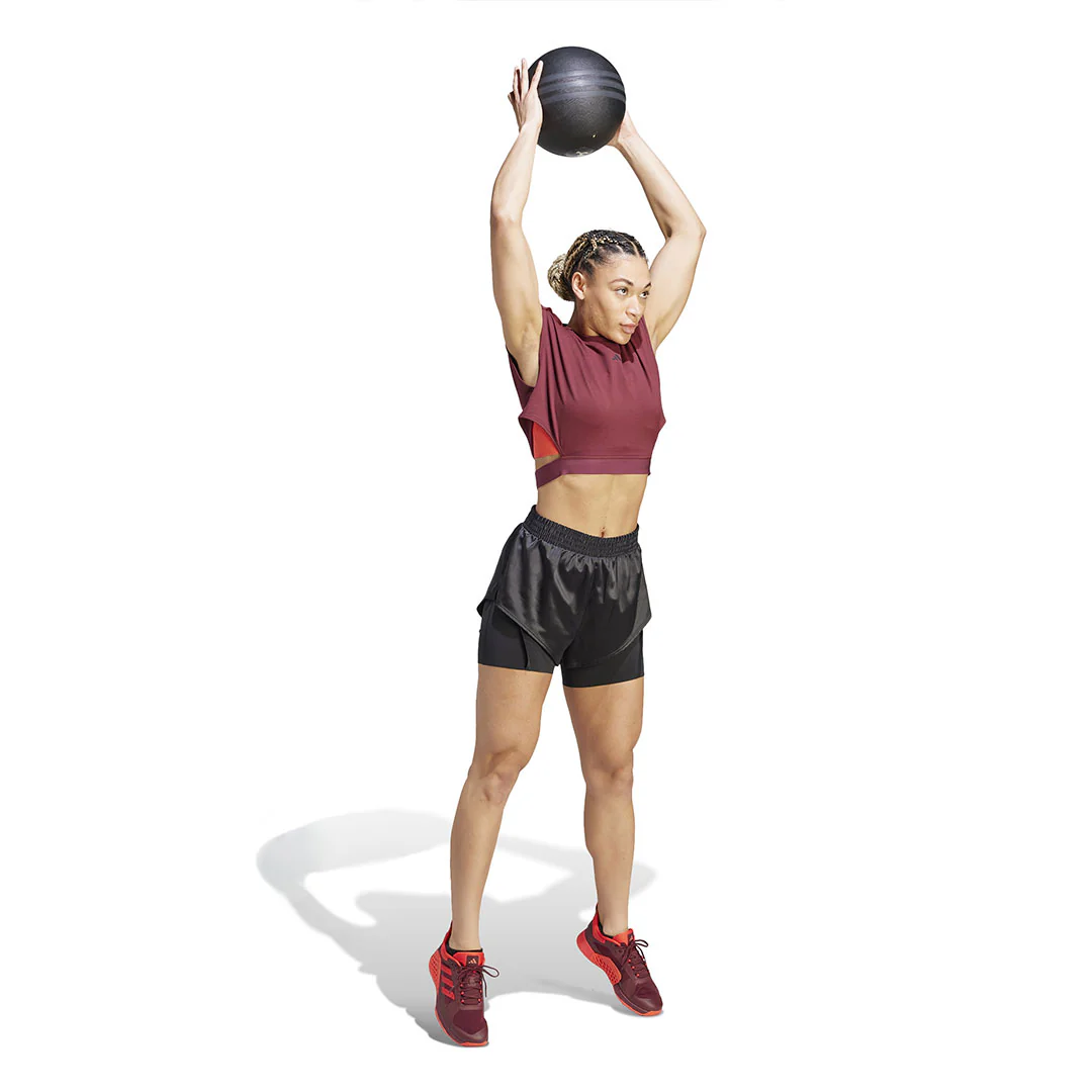 adidas - Women's Power AEROREADY 2-In-1 Shorts (IL9449) - Image 4