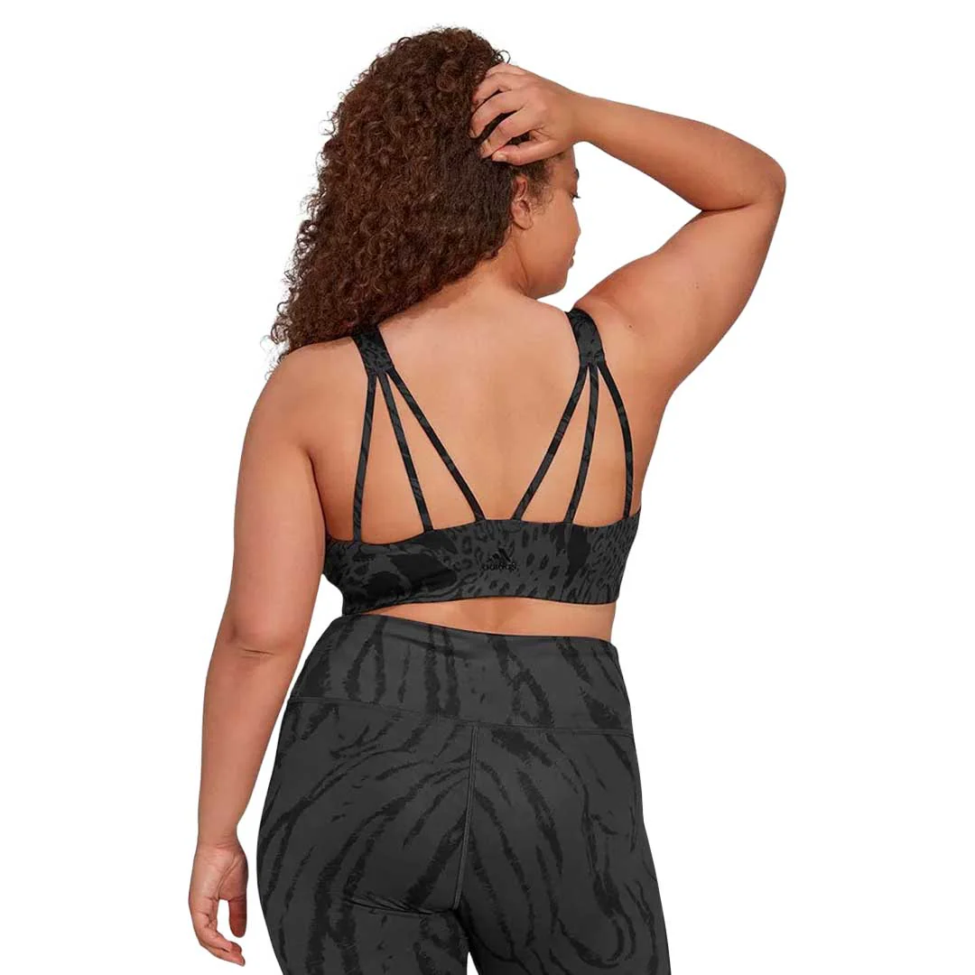 adidas - Women's Powerimpact Training Medium-Support Allover Print Bra (Plus Size) (HJ9751) - Image 3