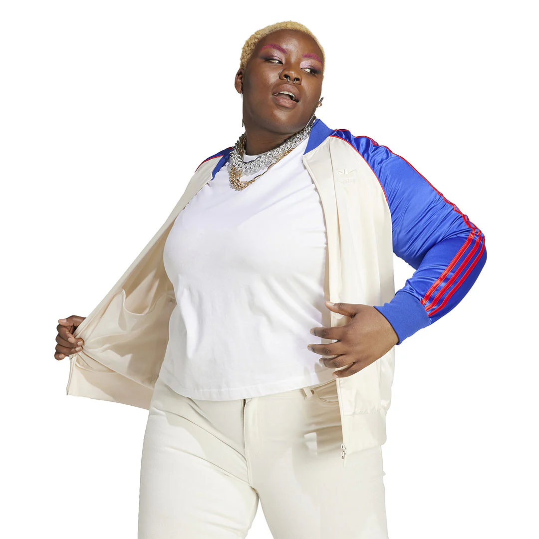 adidas - Women's Satin SST Track Jacket (Plus Size) (IC5212) - Image 2