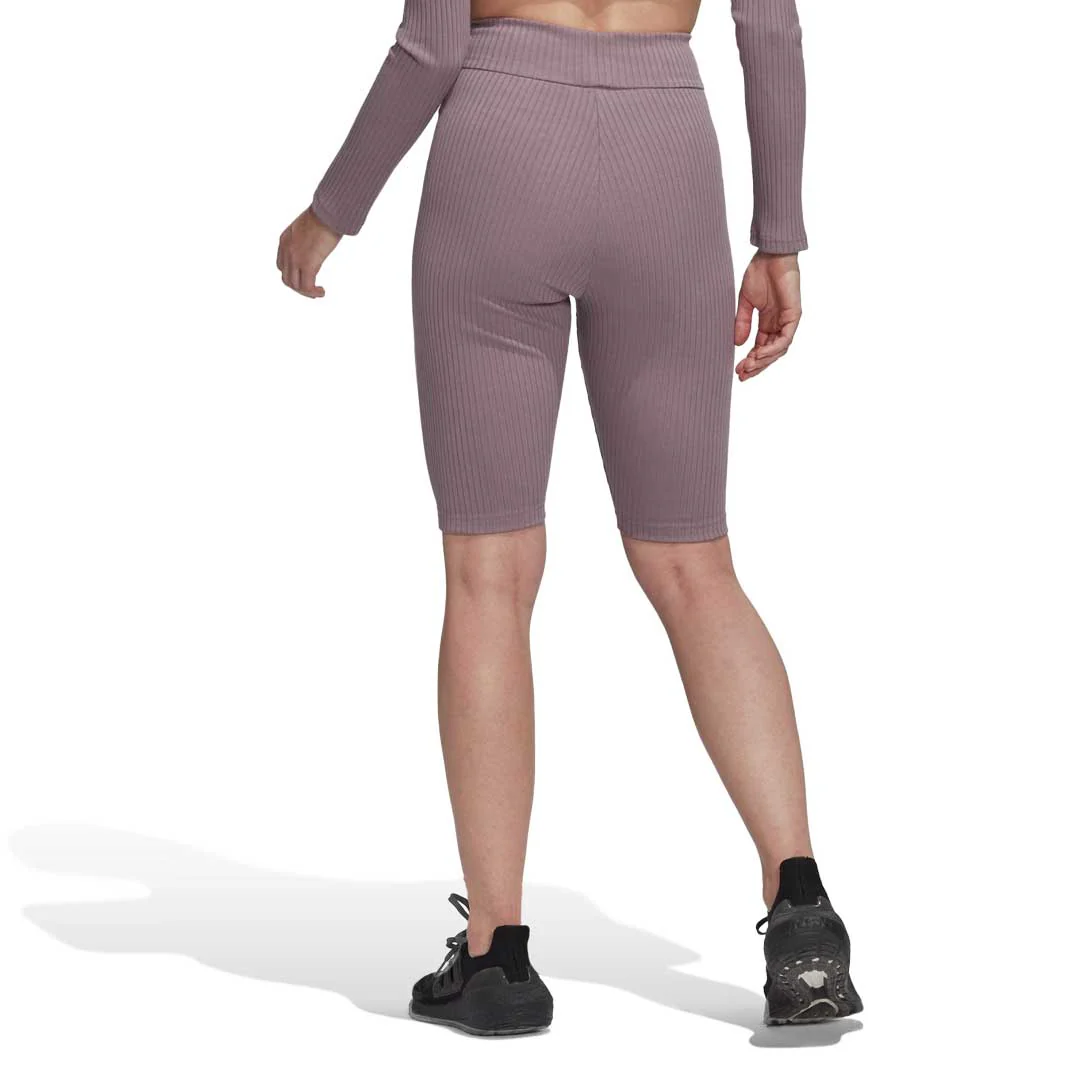 adidas - Women's Studio Lounge Ribbed Shorts (HH8503) - Image 3