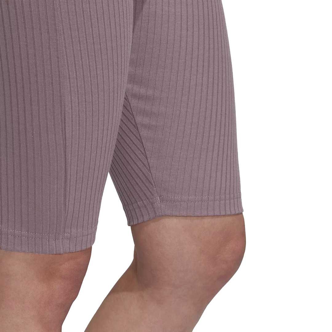 adidas - Women's Studio Lounge Ribbed Shorts (HH8503) - Image 5