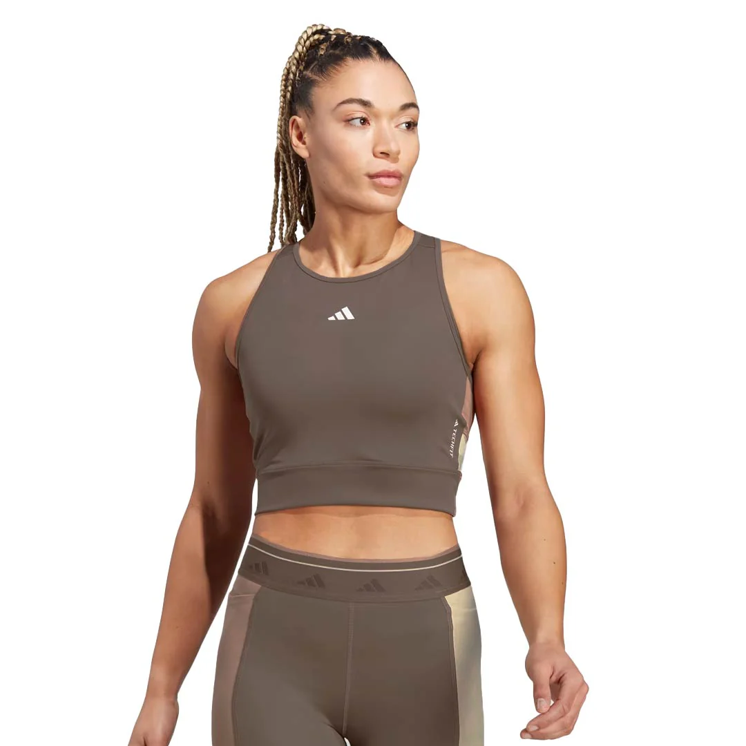 Adidas - Women's Techfit Colorback Crop Tank Top (IN5067) - Image 2