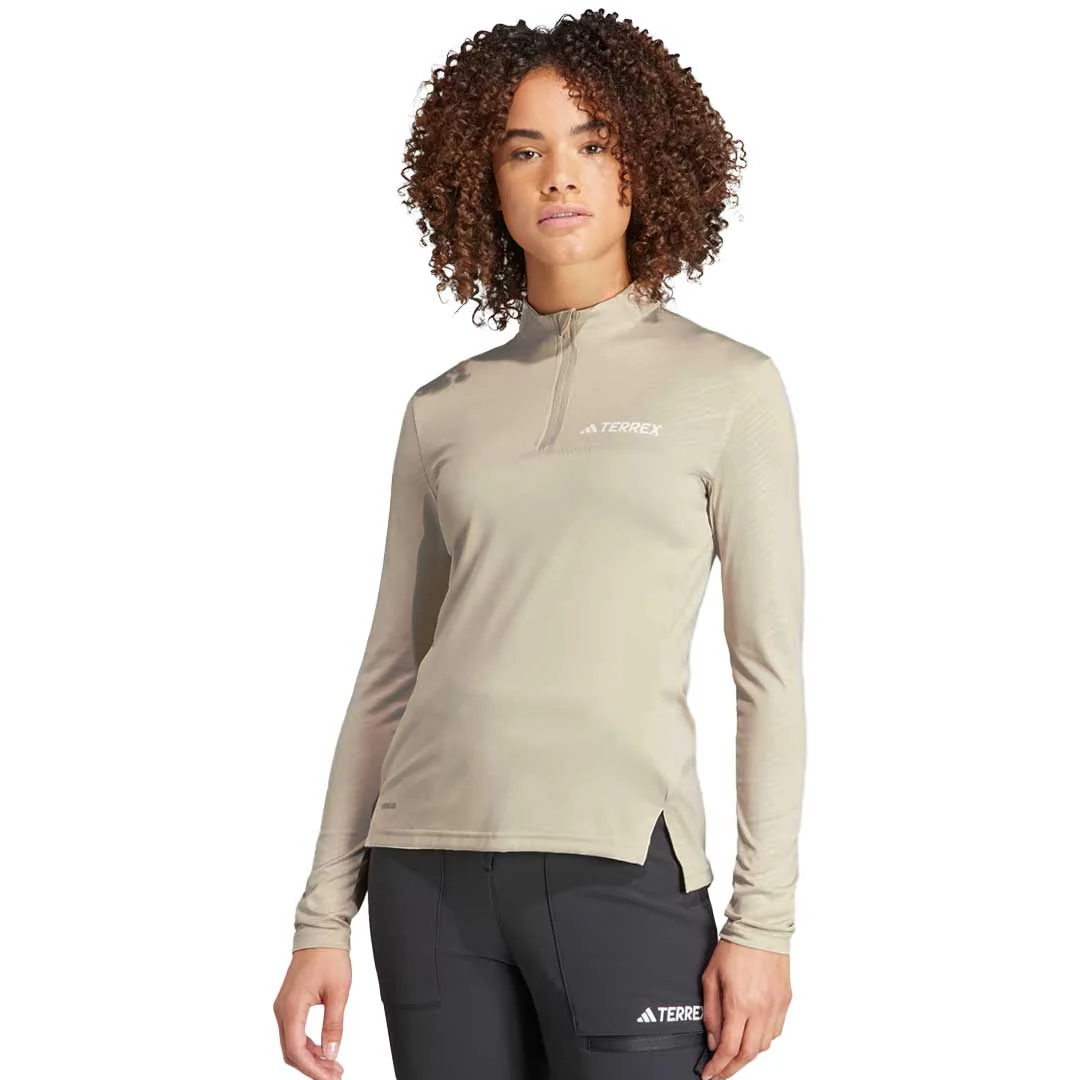 adidas - Women's Terrex Multi Half Zip Long Sleeve Top (HZ6265) - Image 2