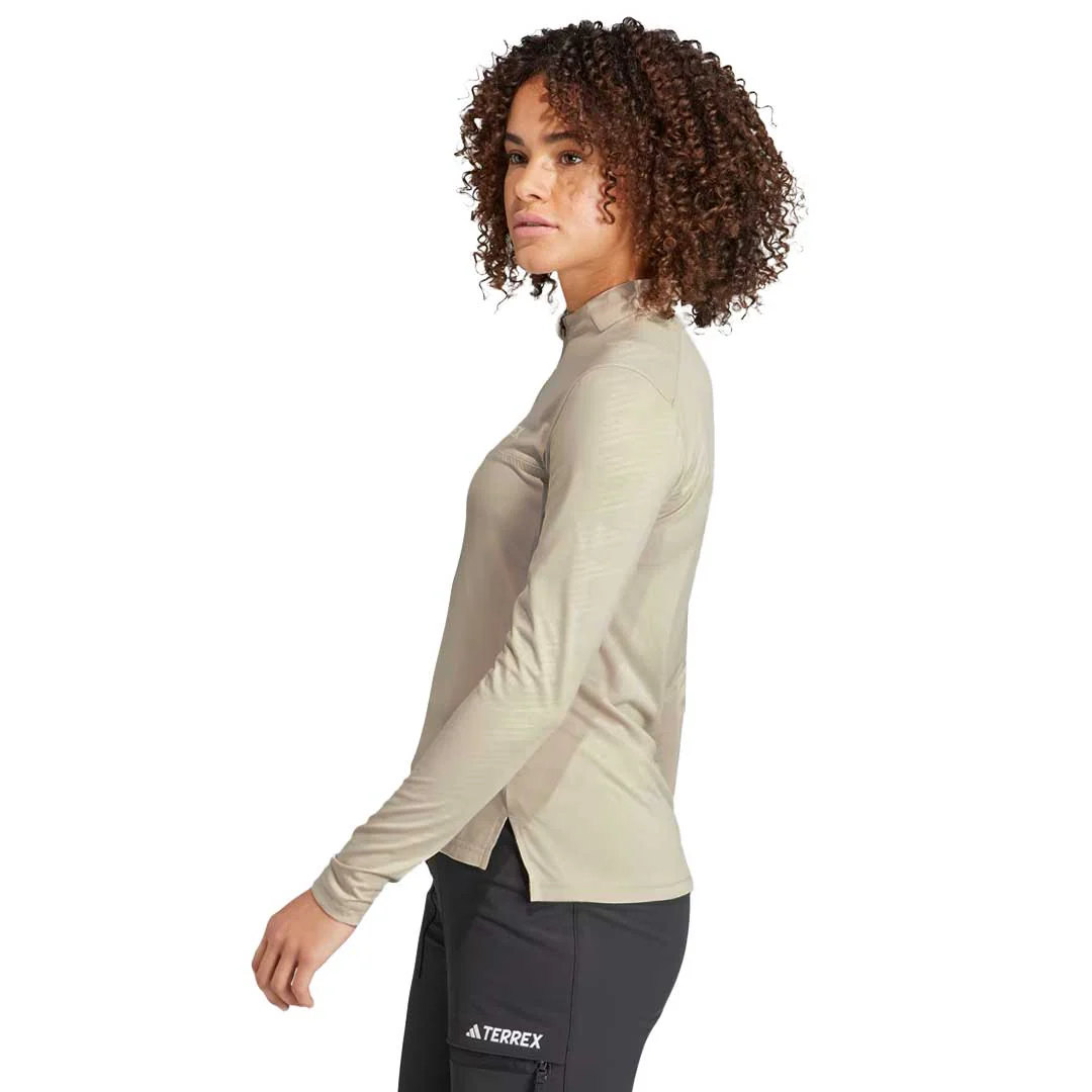 adidas - Women's Terrex Multi Half Zip Long Sleeve Top (HZ6265) - Image 3