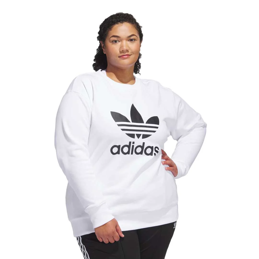 adidas - Women's Trefoil Crew Sweatshirt (Plus Size) (IL7037) - Image 2