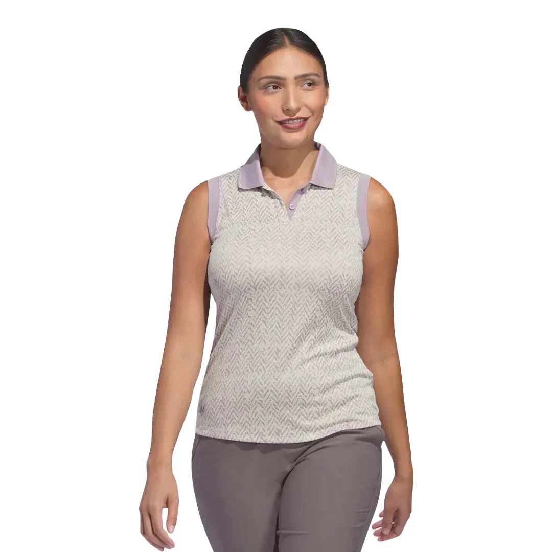 adidas - Women's Ultimate365 Jacquard Sleeveless Polo (IP8691) - Image 2