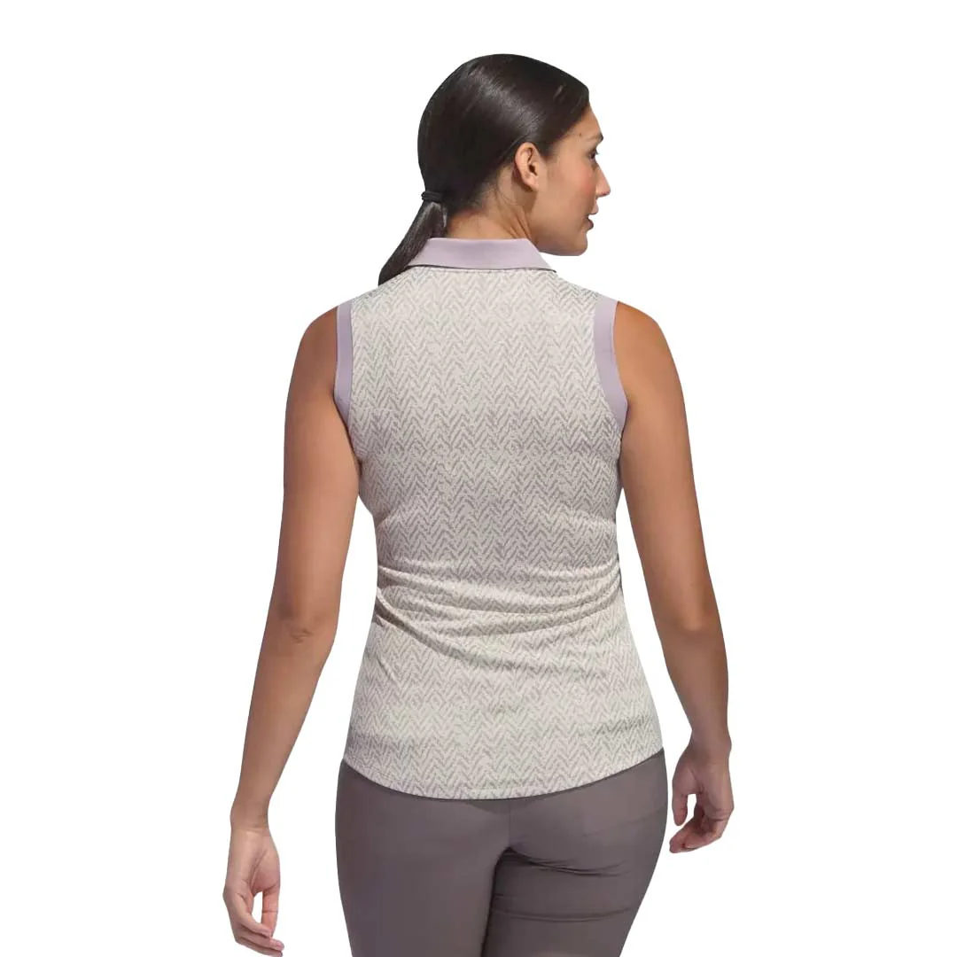 adidas - Women's Ultimate365 Jacquard Sleeveless Polo (IP8691) - Image 3
