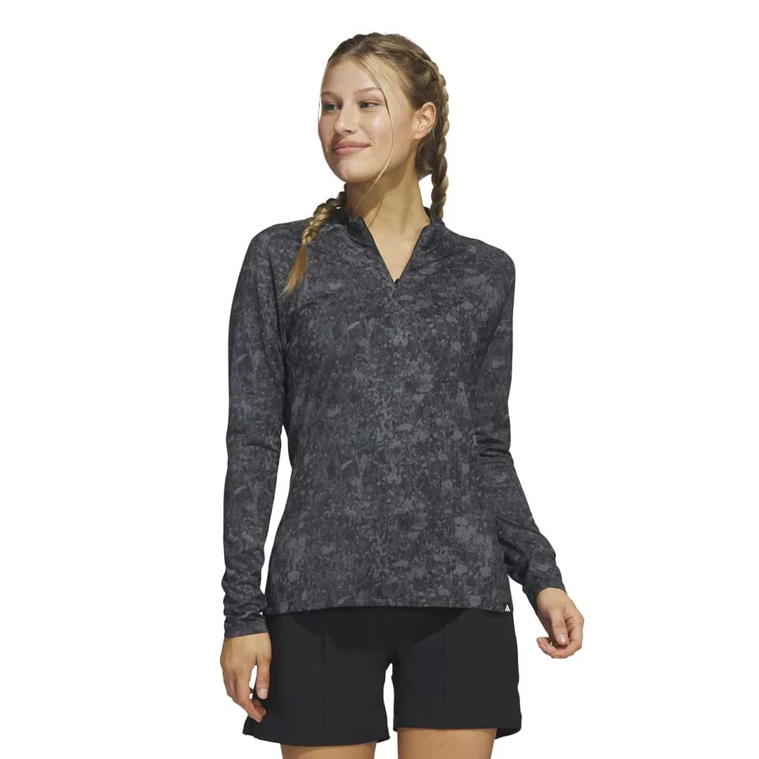 adidas - Women's Ultimate365 Tour Long Sleeve Printed Golf Polo (HT1228) - Image 2