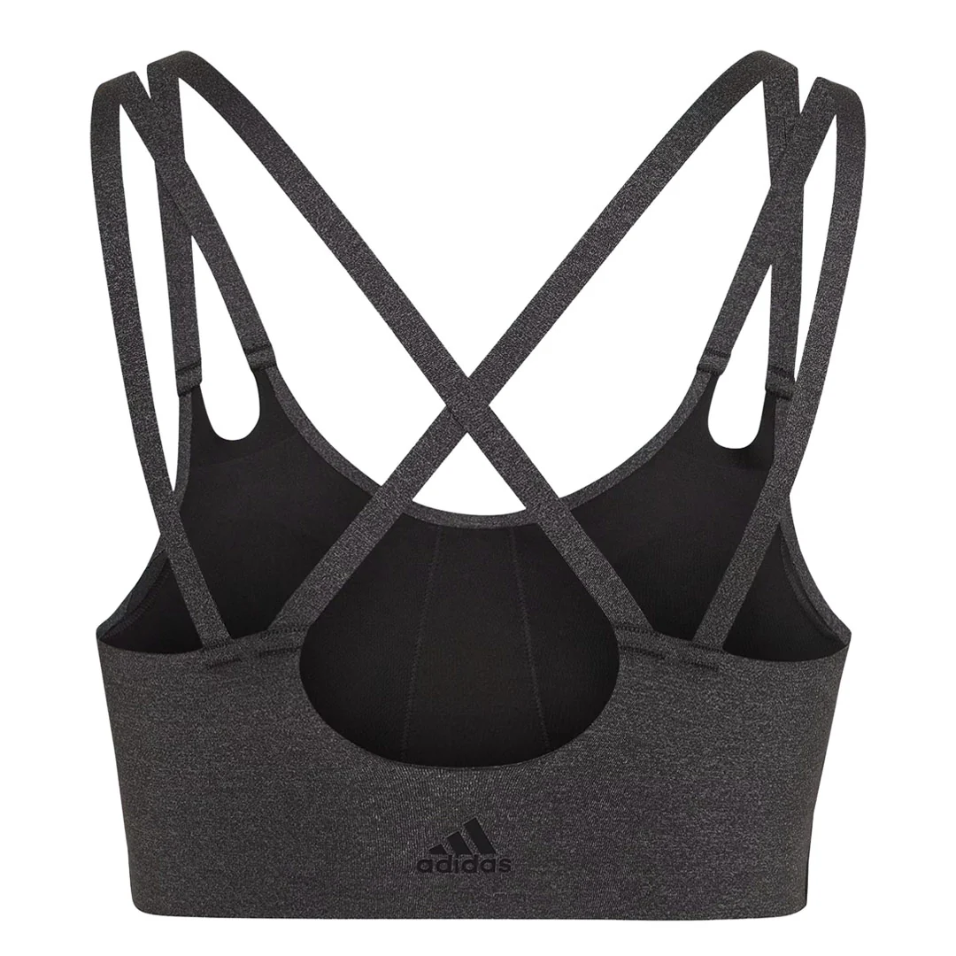 adidas - Women's Yoga Luxe Studio Light Support Fire Bra (HC3718) - Image 2
