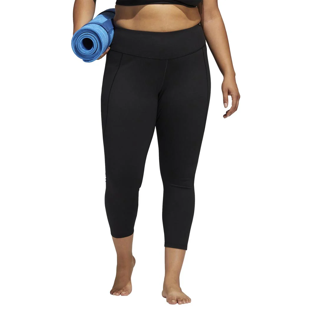 adidas - Women's Yoga Studio 7/8 Leggings (Plus Size) (H64222) - Image 2