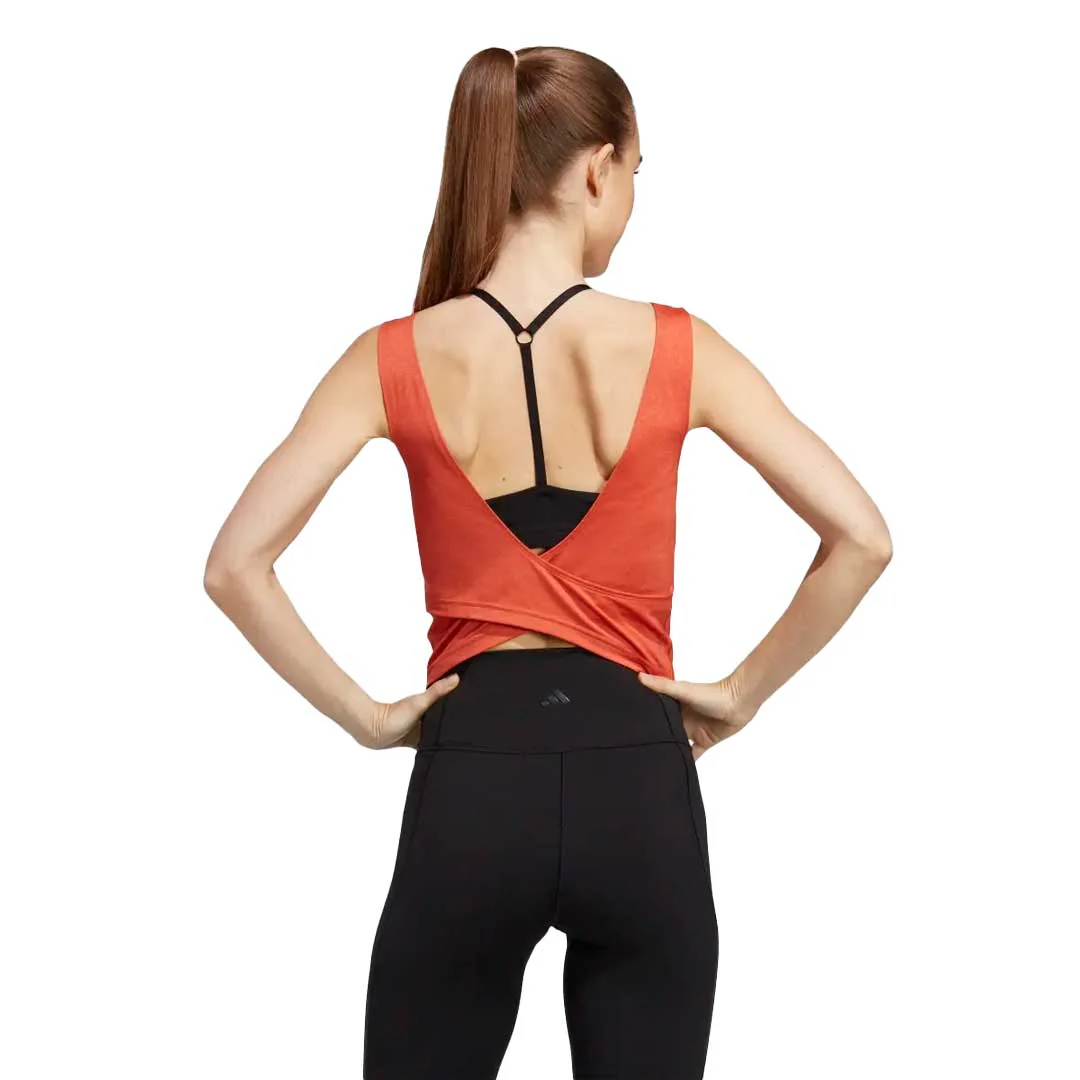 adidas - Women's Yoga Studio Crop Tank Top (HR5065) - Image 3
