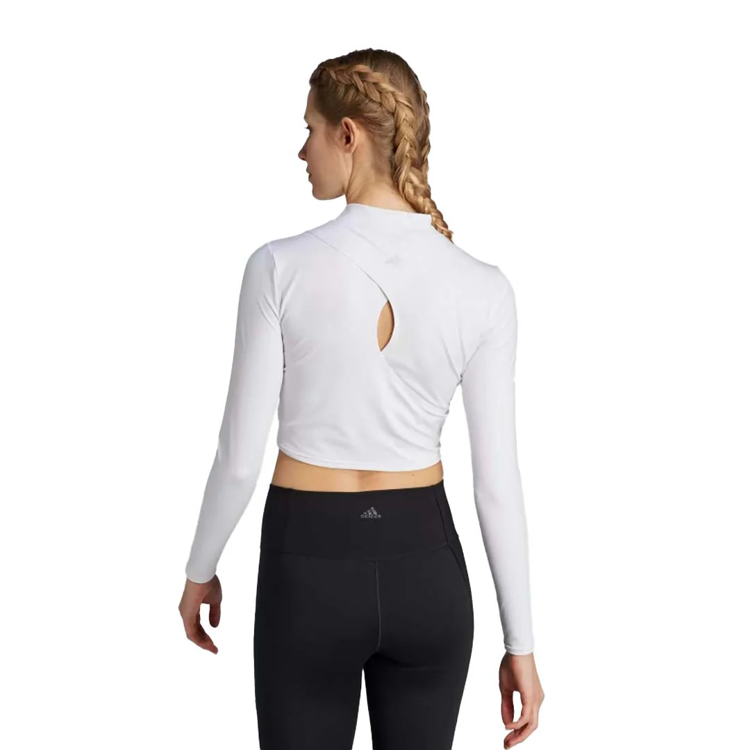adidas - Women's Yoga Studio Long Sleeve T-Shirt (HY9239) - Image 3