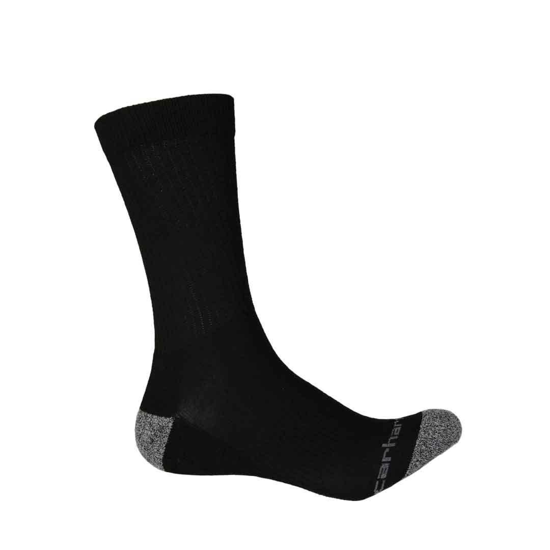 Carhartt - Men's 2 Pack All Season Crew Socks (CHMA2416C2 BLK) - Image 2
