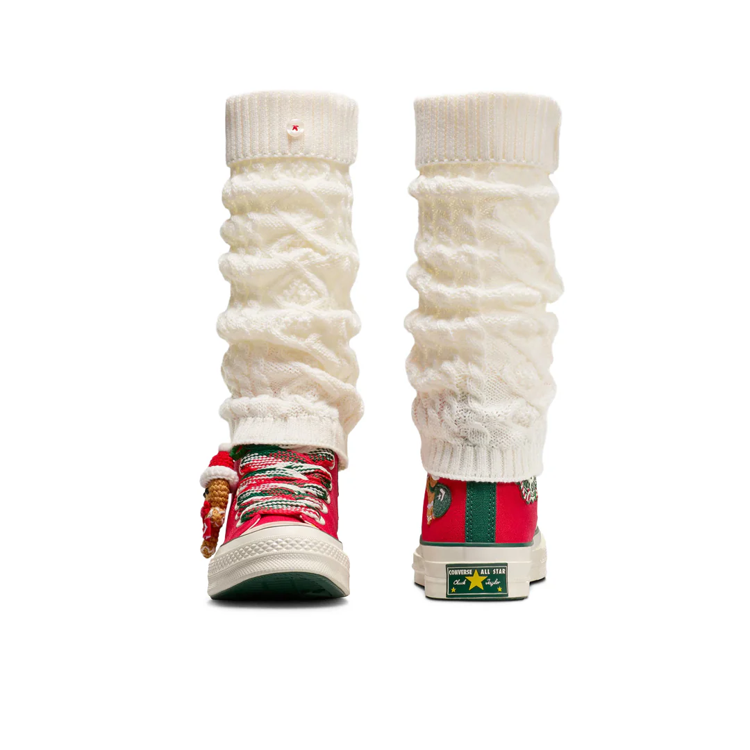 Converse - Unisex Chuck 70 X-Mas Gingerbread & Knit Sock High Top Shoes (A12454C) - Image 5